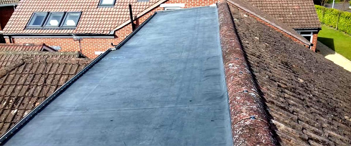 EPDM rubber membrane used for a roof repair by Roof Repairs Belfast, Northern Ireland